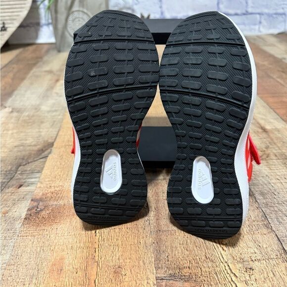 Kid's Unisex adidas Fortarun 2.0 Cloudfoam Elastic Lace-Up Shoes Red HP5445 - Picture 5 of 12